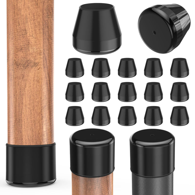 Furniture Sliders,24 PCS Chair Leg Sliders for Carpet, Furniture Movers Sliders, Carpet Chairs Furniture Glides, Floor Protectors, Carpet Moving Sliders Easily Move. (Black-Round Fit:1.2-1.6") Black Round L(1.2-1.6")