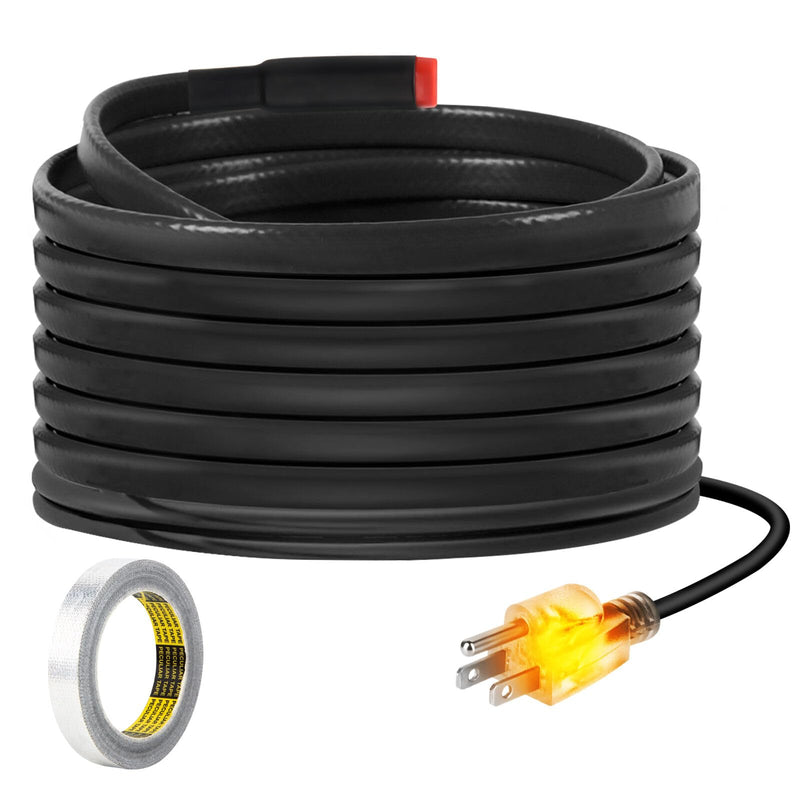 6FT Heat Tape for Water Pipes Freeze Protection 7W/FT 112V BDDFOTO Water Pipe Heat Cable,Self-Regulating Pipe Heater for Roof/RV/Water Storage Tank 6 FT