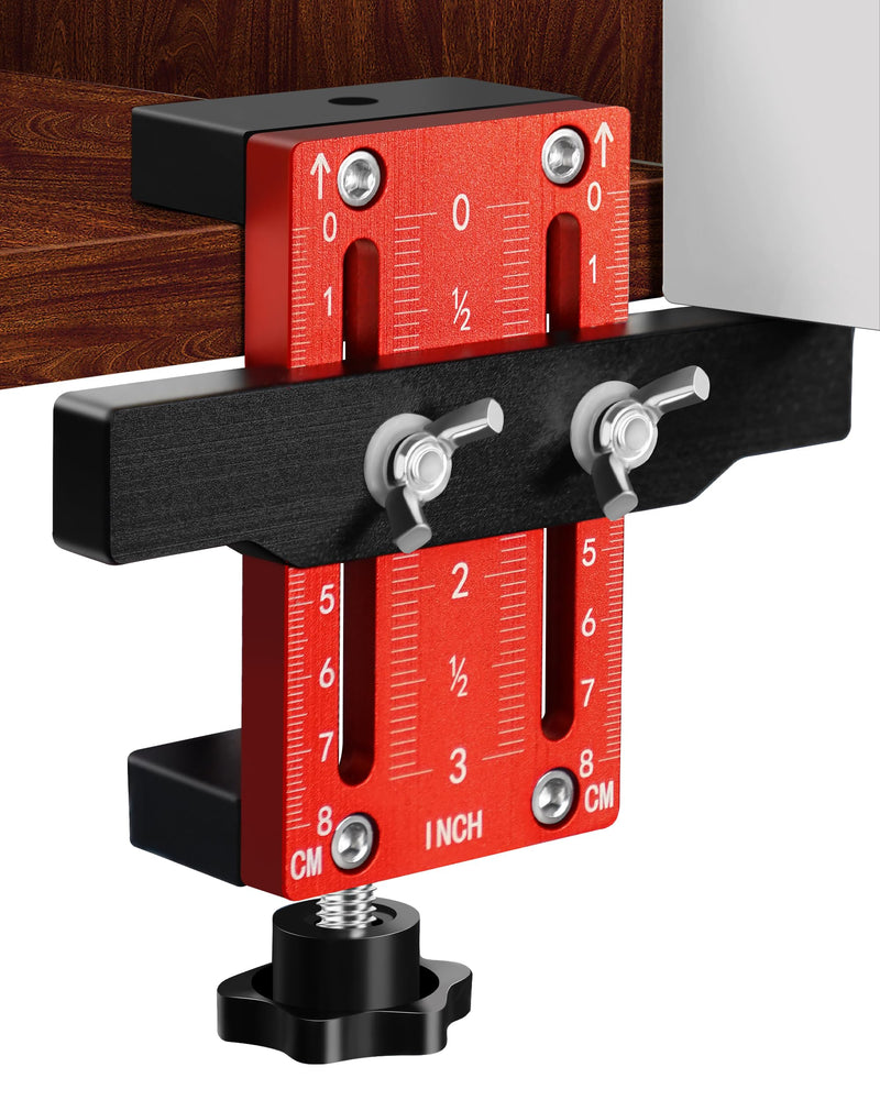 Cabinet Door Installation Positioner, Cabinet Door Mounting Jig for Easy Door Support and Alignment, Cabinet Installation Tool for Mount Hinges, Cabinet Hardware Hinge Jig Clamping Up to 2 3/8" 1 Pack