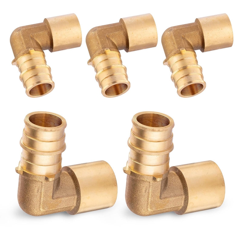 5Pack Seelink 3/4" PEX-A Expansion x 3/4" Female Sweat Elbow(PEX1960118-5) 5 3/4" x 3/4"