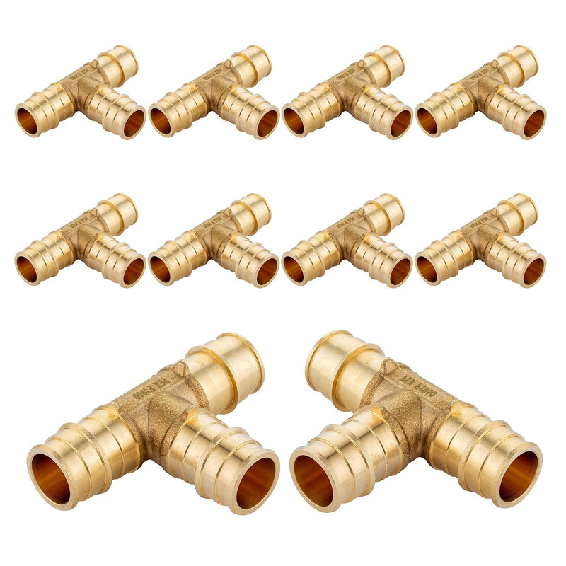 10Pack Seelink 1/2" PEX-A Expansion Tee(PEX1960041-10) 10 1/2" x 1/2" x 1/2"