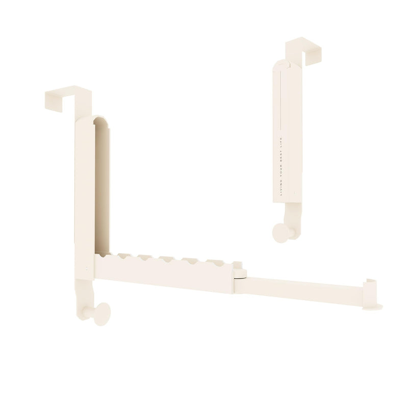 Over The Door Drying Rack, Foldable Portable Over The Door Hooks Hanger with Towel Racks for Coat Clothes Laundry Bathroom Bedroom Travel Hangers (Milky White, 1 Pack) Milky White - NewNest Australia
