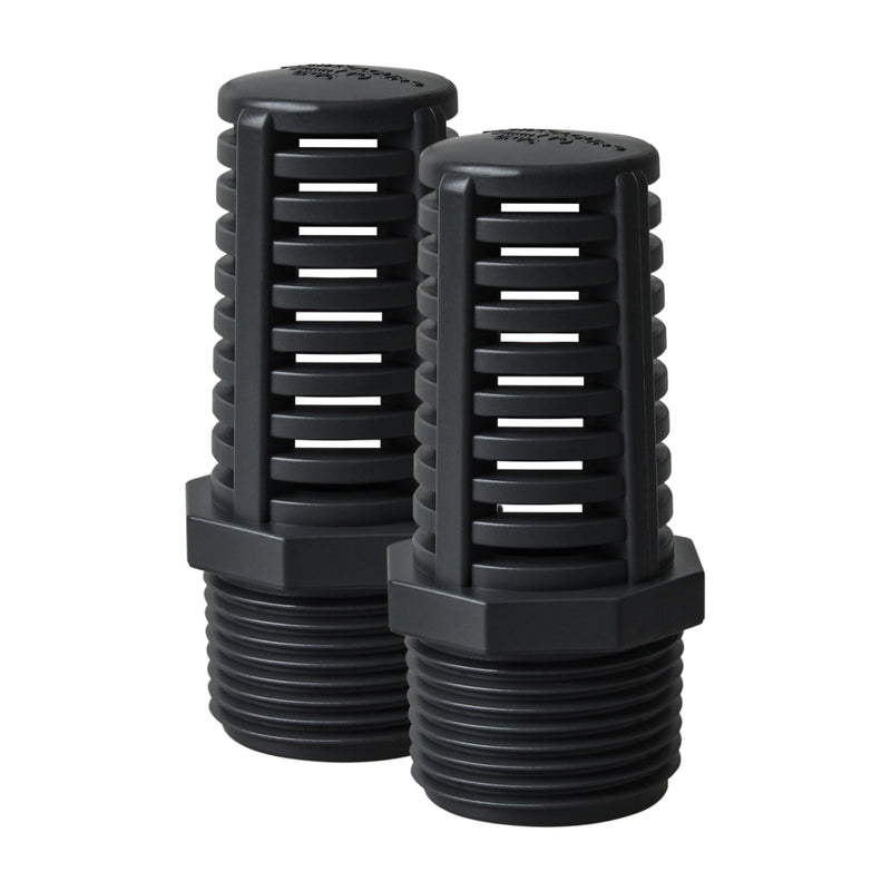 1 Inch Threaded Suction/Overflow Strainer, Screen Strainer 1 Inch Dark Grey 2 Pcs