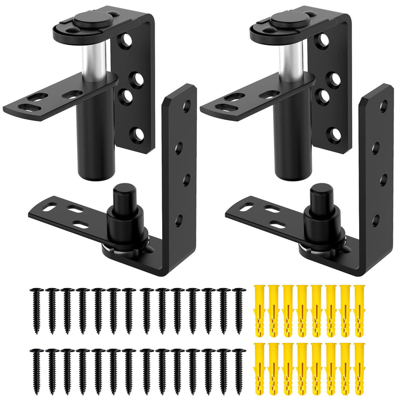 Heavy-Duty Self Closing Saloon Door Hinges, 304 Stainless Steel Self-Return Dual Swing Cafe Hinges for Bar, Patio Doors (2, Large) 2