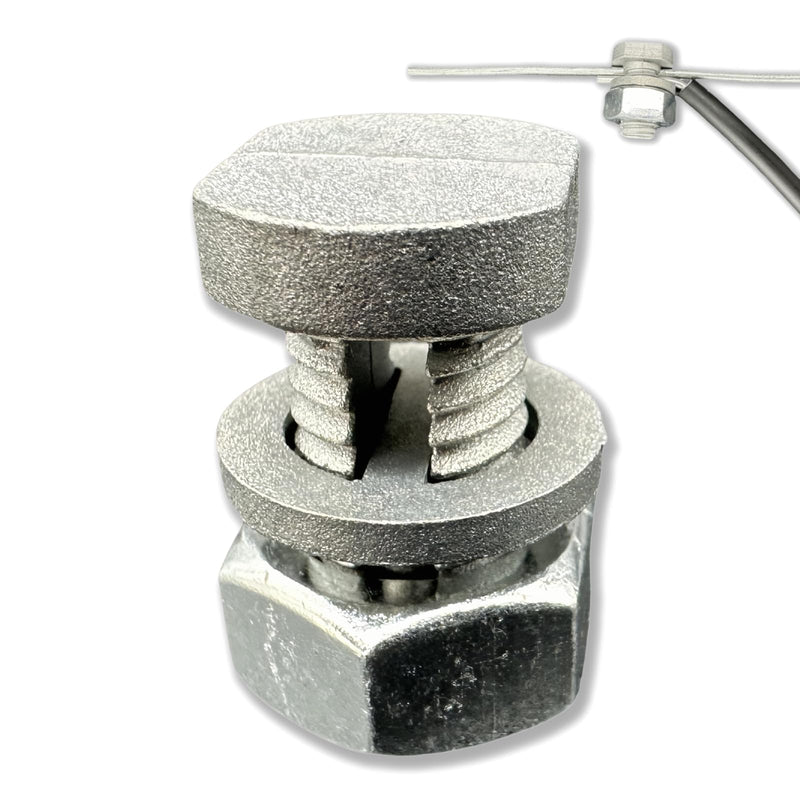 Split Bolt Joint Clamp Wire Connector, Ideal for Fence Clamp, Hot Wire Connection Securing Line Clamp/Tap, Electric Fence Accessories-6 Pcs 6