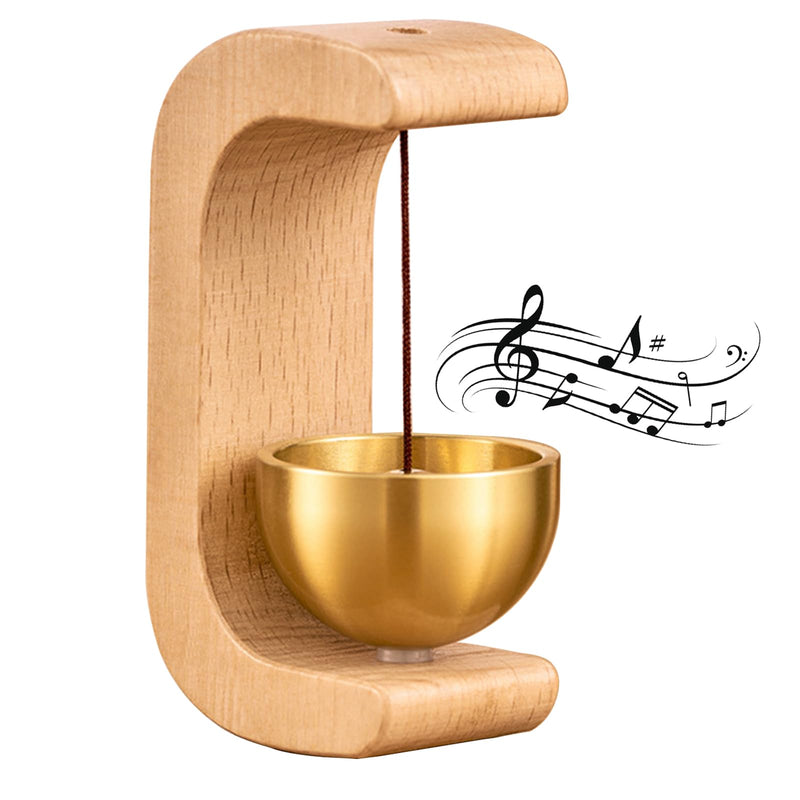 Artisan Shopkeepers Bell Doorbell for Door Opening, Magnetic Wood Wind Chime for Door Garden Restaurant Room Light