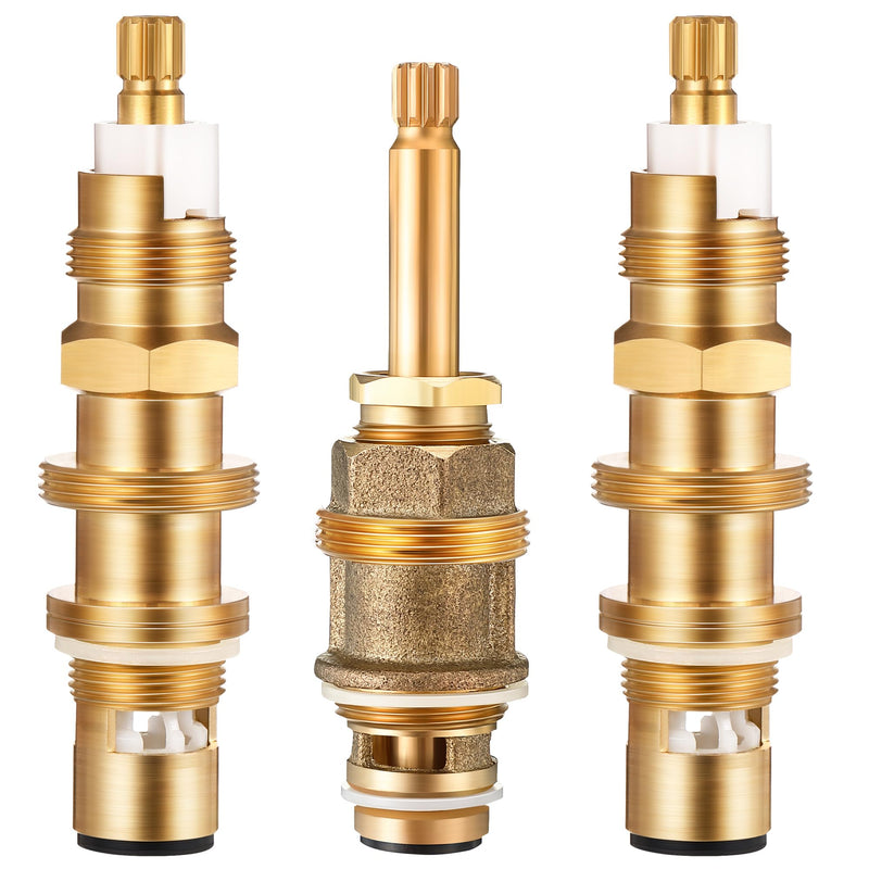 Dreyoo Ceramic Disc Cartridge Replacement for 910-030, Diverter Stem Replacement for 910-022, Shower Valve Faucet Cartridge Compatible with Price/Pfister, Hot Cold Diverter, Brass Construction