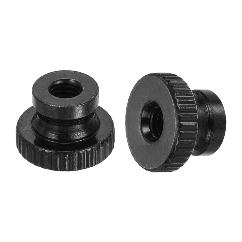 uxcell Knurled Thumb Nut, 20Pcs M4x0.7mm Iron Round Knobs Fasteners for 3D Printer Parts, Black M4