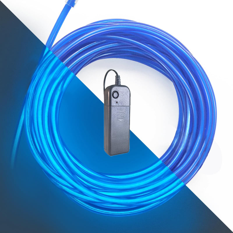 El Wire,5m Blue neon Wire Flash Electroluminescence, Cutting El Wire,Used for DIY Design, Various Holiday Party Decoration. (Blue, 5m)