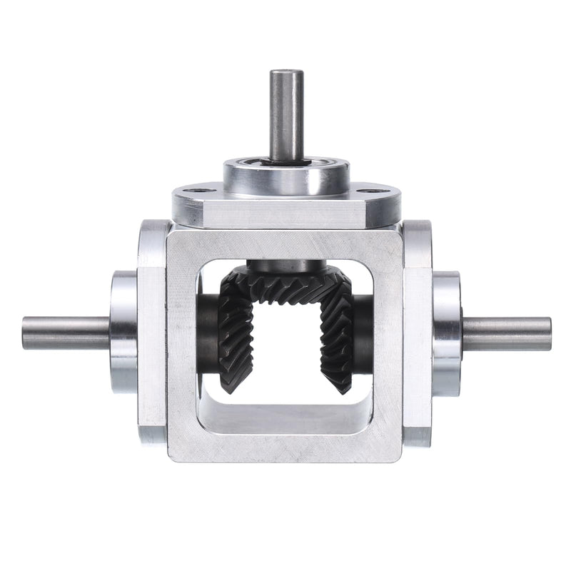 uxcell Gear Box 90 Degree Right Angle Bevel Gearbox 1:1 Reversing Double Output Shaft 1 Module 20 Teeth Bevel Gear Aluminum Frame Simple Mechanical DIY Module with 6mm Shaft - NewNest Australia