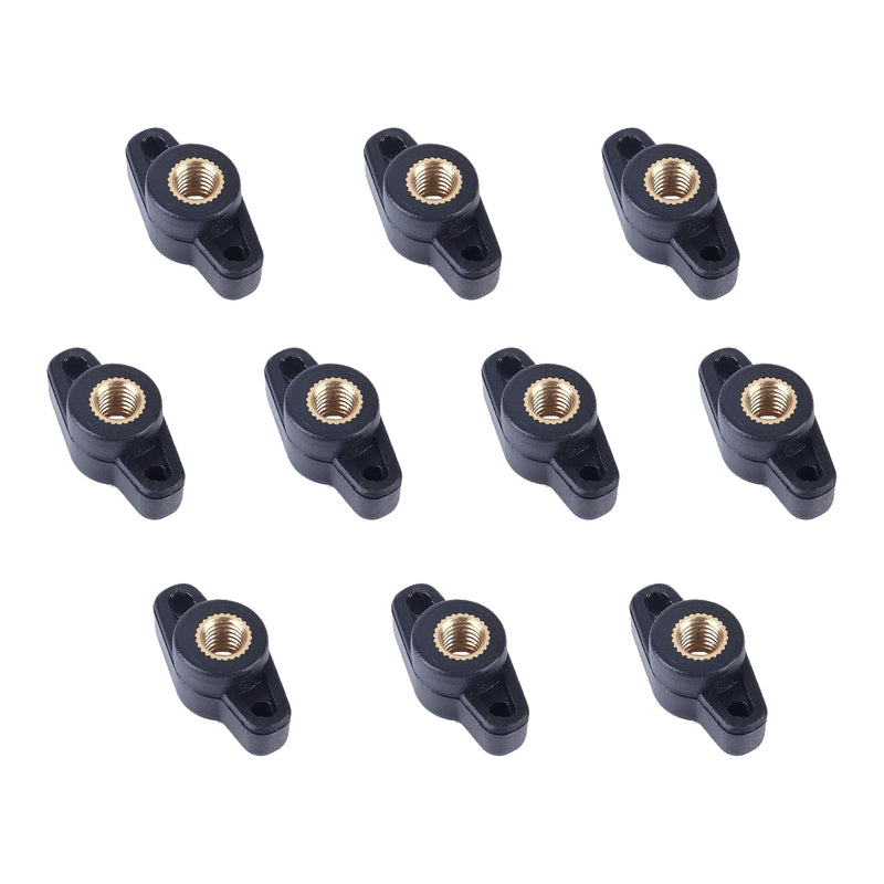 10PCS 1/4"Wing Knobs Through Hole T Knobs Hand Screw Nut T-Plastic Handle Nut,Thumb Screw Threaded Knobs for T Track Accessories, Feather Boards, Woodworking Jigs and Fixtures,1/4-20 Threaded Knob
