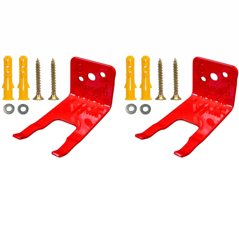 Universal Fire Extinguisher Bracket, Fire Extinguisher Mounts & Brackets is Fits Extinguishers from 5 to 15 lbs, Slot Diameter 1 to 1.25 Inches, Holder for Dry Chemical and Water Extinguishers. (2) 2