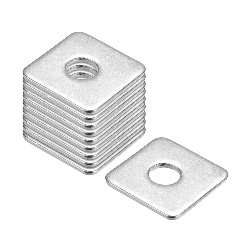 uxcell Square Washer, 50Pcs M8x25x25x2mm 304 Stainless Steel Square Plate Washers Flat Pad Spacer Gasket for Hardware Fastener 50