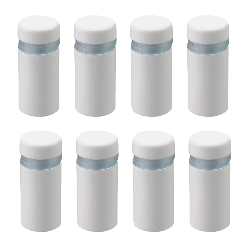 8Pcs Sign Standoff Screws 0.47 x 1.1 Inch Advertising Mounting Screws Stainless Steel Standoff Glass Nail Picture Frame Hardware, White 0.47 x 1.1 Inch(White)