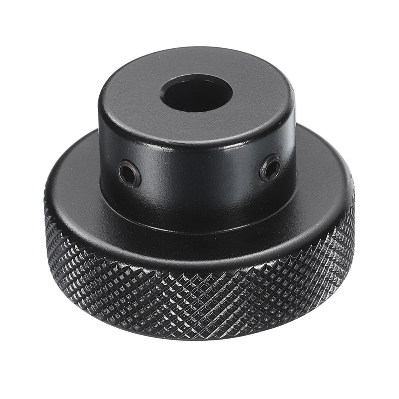 HARFINGTON Aluminum Alloy Handwheel 40mm OD 8mm Bore Aluminum Milling Machine Handle Machine Tool Hand Wheel with Wrench and 2pcs Screws for Milling Machine Lathe, Black 40mm x 8mm