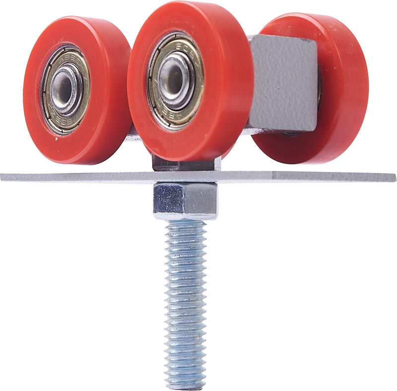 4 Wheel Trolley for Sliding Gate, 440 lbs Weight Capacity, Steel with Powder Coating, 4 Nylon-Coated Bearings