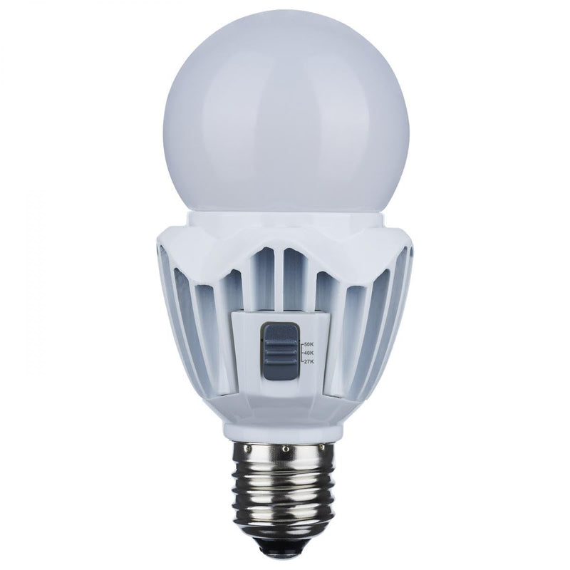 Satco S28737 Hi-Pro A21 High Lumen LED Light Bulb, CCT Selectable 2700K/4000K/5000K, 20 Watts, White