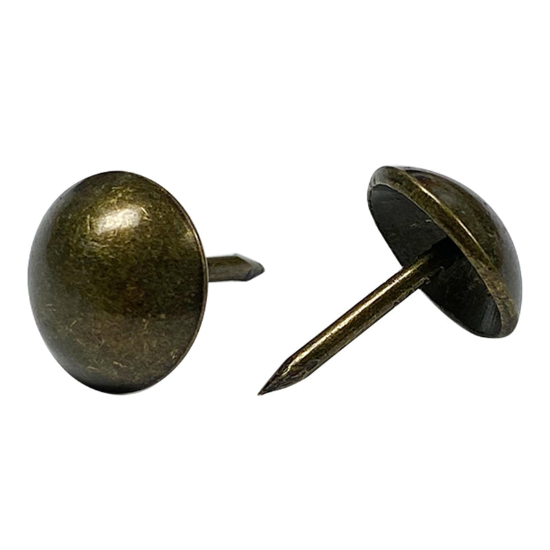Maozaa Upholstery Tacks, Furniture Tacks Nails for Upholstery Decorative, 100 pcs 7/16 Inch Upholstery Tacks for Furniture Sofa, Decorative Tacks Antique Brass