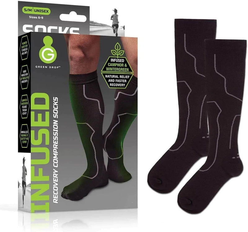 Professional Compression Socks for Men & Women - Patented Medical Grade Natural Relief Herb-Infused Support, Large / X-Large, 2pair Large / X-Large (2 Pack)