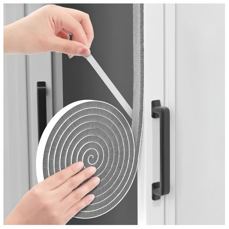 33 Ft Self-Adhesive Weather Stripping Door Seal Strip for Door Window, 0.35" Wide x 0.2" Thick, Gray