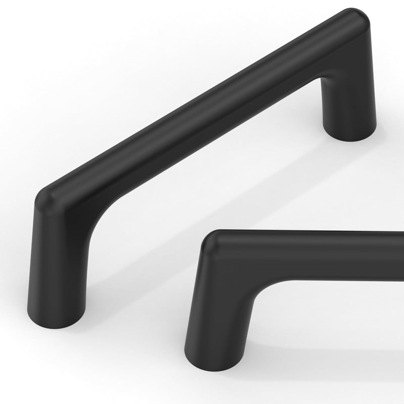 10 Pack Matte Black Cabinet Pulls 3 Inch(76mm) Kitchen Cabinet Handles Cabinet Hardware for Drawer Pulls 3" Hole Center 10