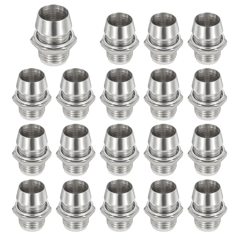 PATIKIL 5mm Emitting Diode Holder, 20 Pcs Aluminum LED Holder Clip Mounting Bracket Socket Cap for Lamp Bulb Bezel Mount Panel LED Display, Silver