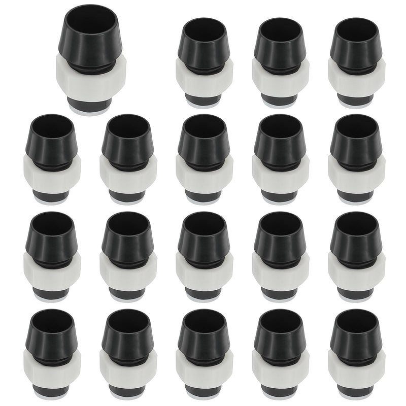PATIKIL 5mm Emitting Diode Holder, 20 Pcs Plastic Flat LED Holder Clip Mounting Bracket Socket Cap with Fixing Ring for Lamp Bulb Bezel Mount Panel LED Display, Black