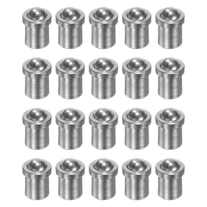 HARFINGTON 20pcs 3mm x 4mm 304 Stainless Steel Silver Ball Spring Plungers for Mechanical Devices, Furniture
