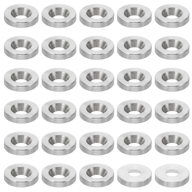 PATIKIL M3 Finish Countersunk Washer, 30pcs 10mm Dia. 2mm Tall Solid 304 Stainless Steel CNC Cup Washer Flat Screw Head Gasket for Constructions M3 x 10mm x 2mm 30