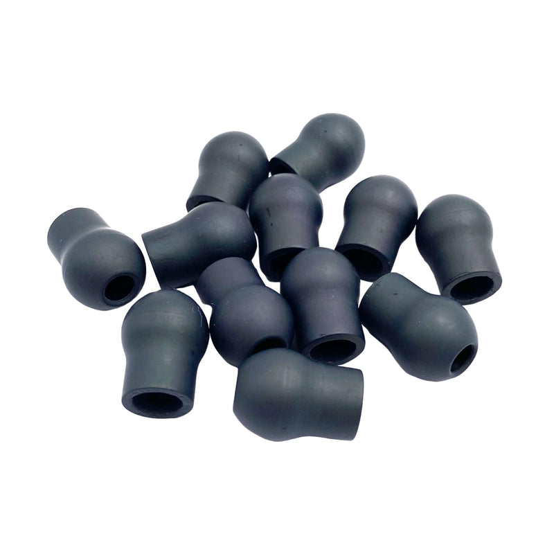12 Pcs Stethoscope Ear Tips,Soft Pliable Stethoscope Ear Piece Covers Silicone Earbuds Compress Slightly for Specified Stethoscope Black