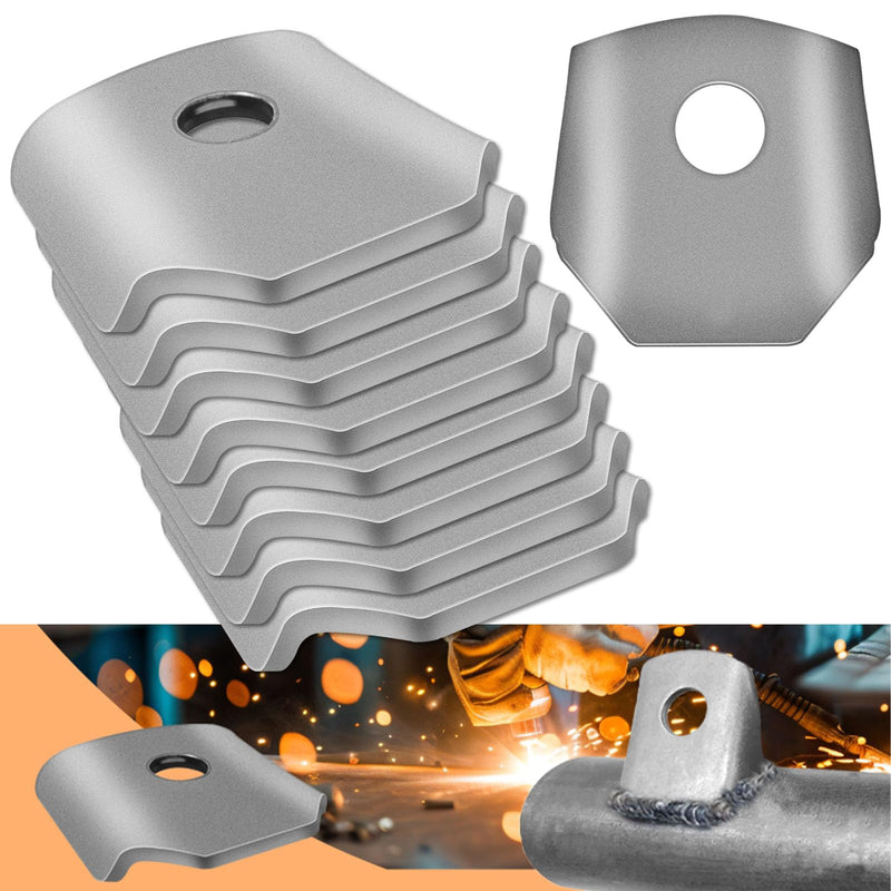 Trick Tabs, Weld Tabs, Universal Weld on Tabs with a 3/8" Hole. 1/8" Thick 1-3/4" wide wing -1-3/4" Length Pack Of 9