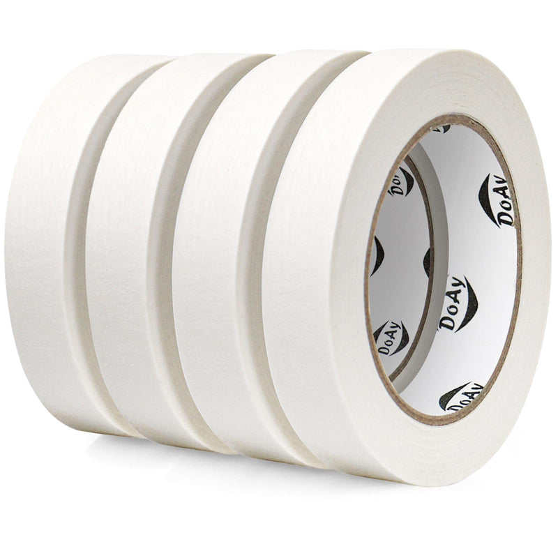 4 Pack White Painters Tape - Masking Tape 1 inch Wide - Multi-Surface, Smart Adhesion, Indoor & Outdoor Use - Paint Tape for DIY, Labeling, Art, Car, General Purpose - 360FT Total - NewNest Australia