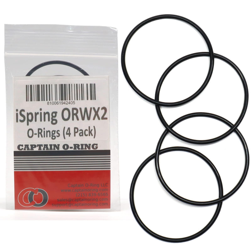Captain O-Ring – Replacement ORWX2 O-Rings for iSpring WSP WSPSL Series Spin Down Sediment Water Filter (4 Pack)
