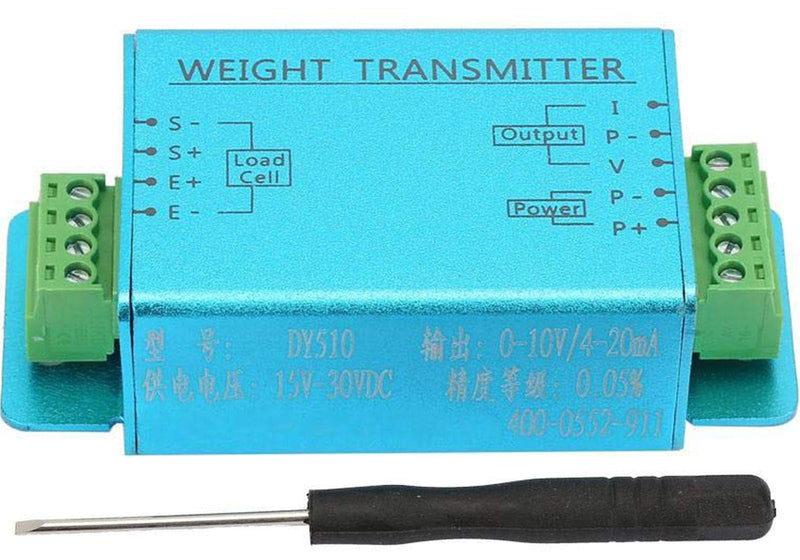 Load Cell Amplifier, Weight Transmitter 4 to 20mA, 0 to 10V Load Cell Transmitter, Zero Point and Gain Adjustable Load Cell Sensor, Transducer Weighing Sensor 83 x 72 MM