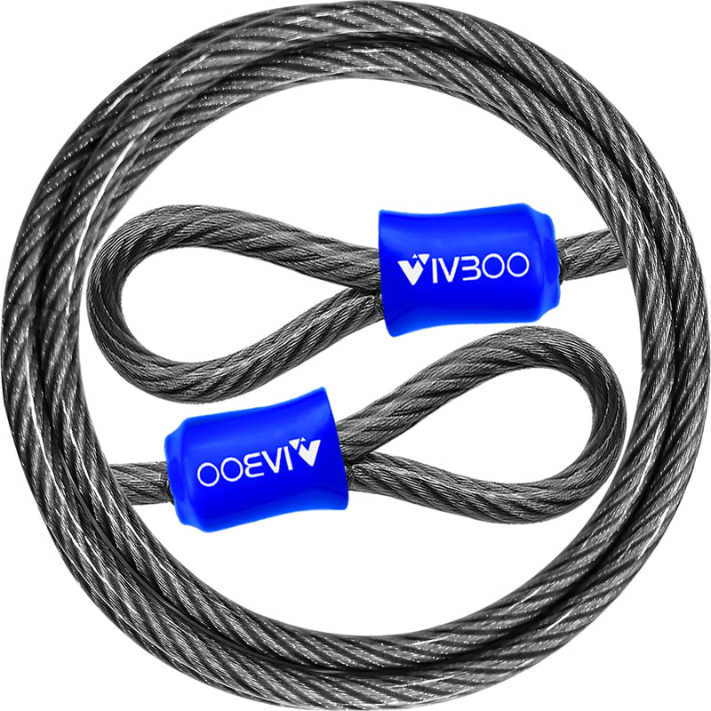 1/2Inch Heavy-Duty Security Cable Lock with Loops 4FT/6FT/8FT/10FT Bike Lock Cable Steel Cable Chain Locks for Outside