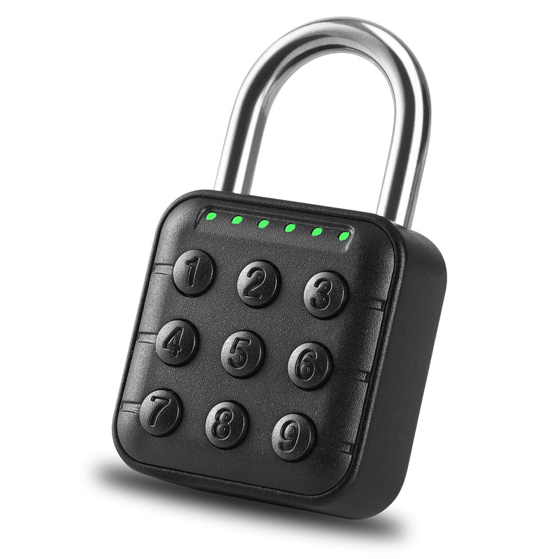 DELSWIN Combination Lock for Locker - 6-Digit Combo Lock Waterproof Smart Padlock for School Gym Lockers, Gates, Fence and Storage Unit (Black) Black