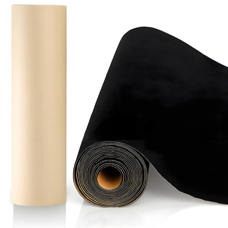 Self Adhesive Felt Fabric, 130''L x 17''W Soft Black Velvet Drawer Liner Roll, DIY Velvet Fabric Peel and Stick Felt Arts Crafts Tape for Jewelry Box, Cup Mats, Picture Frames, Chair Legs