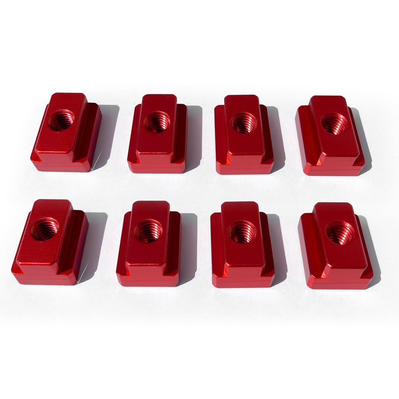 T-Slot Nut 9/16 Inch Red Oxide Finish 1/2"-13 Threads 8 Pcs Set