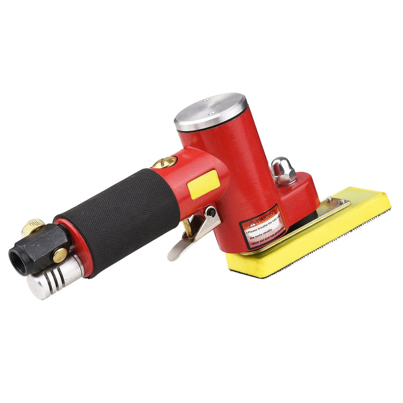 Mini Straight Line Air Polisher,Mini Straight Line Air Sander with 2 Sanding Pads Random Orbital Pneumatic Sander Air-Operated Handheld Polisher Waxer for Auto Body Work Furniture Wood Metal Su KP-6902