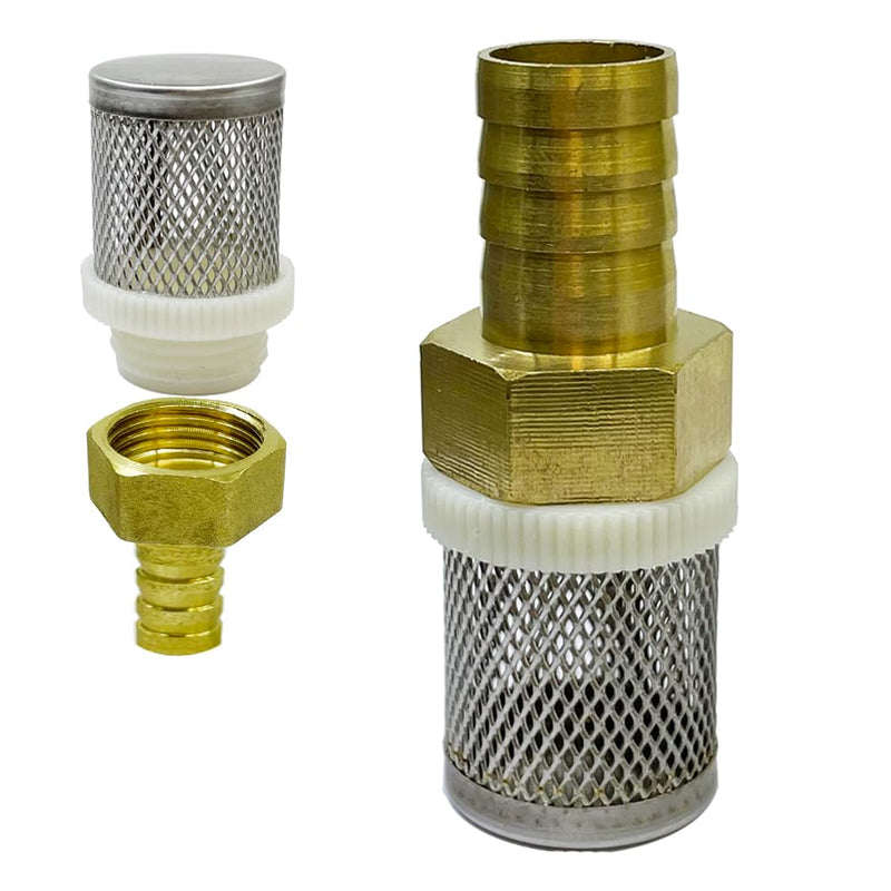 Stainless Steel Filter Copper Tube Joint 16mm Diameter Hose Connection, Garden, Swimming Pool, Fish Tank Hose Filter, Suction Strainers Used to Remove Debris and Reduce Solid Entry(16mm) Diameter 16MM