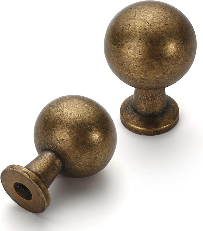 Asidrama 30 Pack Antique Brass Kitchen Cabinet Knobs Dresser Knobs Drawer Knobs Cabinet Hardware Zinc Knobs for Dresser Drawers Single Hole Knob
