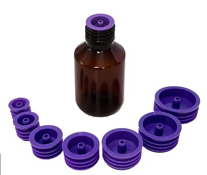 ENFit Medicine Bottle Adapters - Size 1-7 (Assortment) - Pack of 7 Asssortment Size1-7