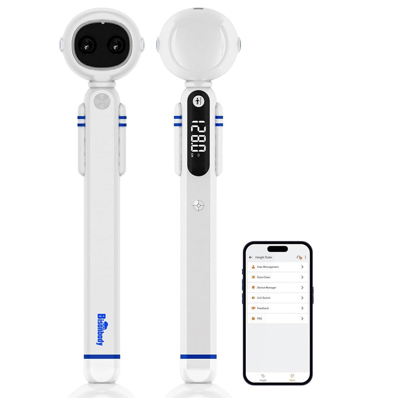 FITDAYS Kids Height Measure, Wireless Ultrasonic Tracker with Astronaut Design, cm/ft/in（HM2048B）