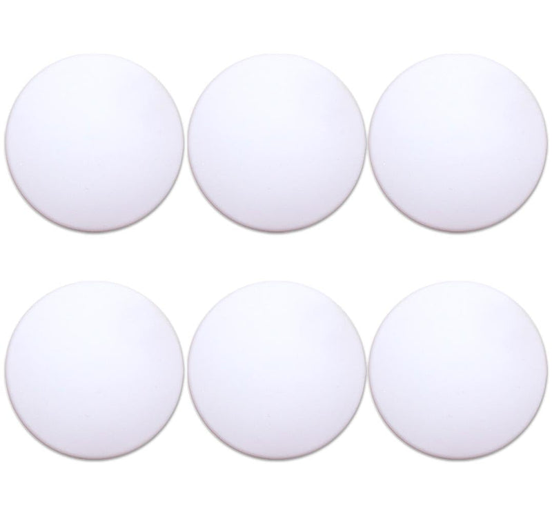 6 Pcs Door Stop Wall Protector. 3.15" and 2" Large White Silicone Door Bumpers with Strong Thickened Adhesive of Rubber Knob, Round Wall Shield Cushion. Door Knob Wall Protector. Small Size 2"(6 PCS)