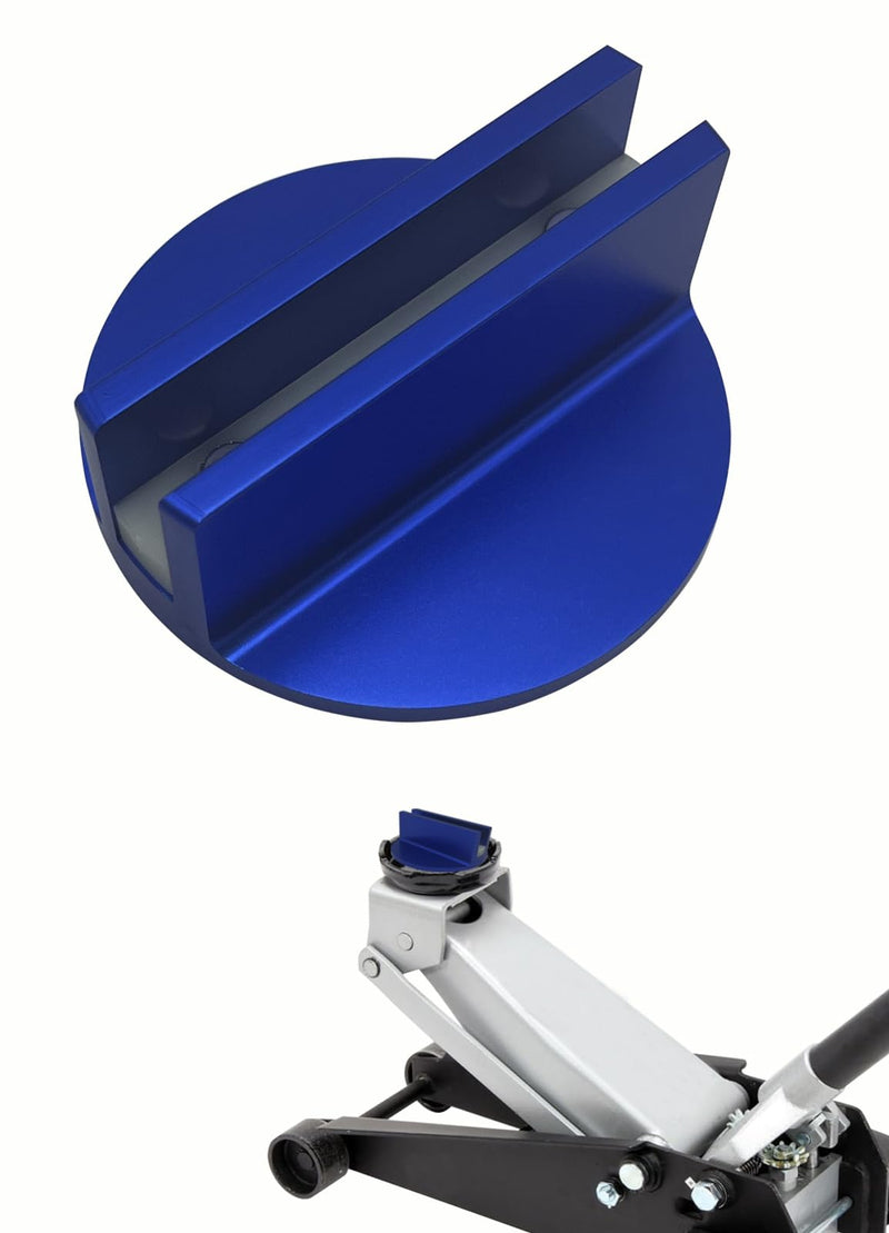 Pinch Weld Jack Pad - Aluminum Jack Pads with Large Slotted Grooved Magnetic Jack Pad Pad for Universal Vehicles 0.4" Slotted Aluminum Groove Frame Guide Rail Adapter (Blue 1 Pack) 1 Pack-Blue