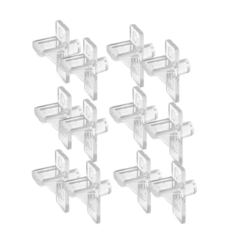 (50 Pcs) U 10136 Shelf Support Peg for Kitchen Cabinet Closet Bookcase Shelves,1/4 Inch,5 lb Load Capacity,Clear Plastic Shelf Pins Transparent 50