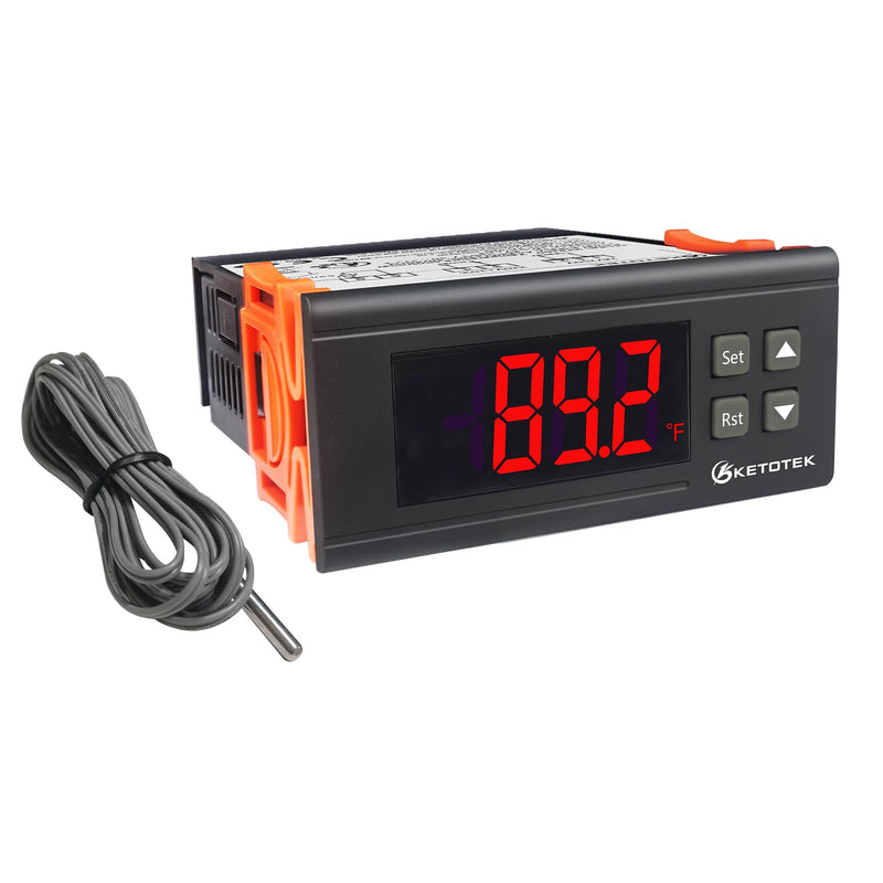 KETOTEK KT8100 Digital Heating PID Temperature Controller 120V Dimming Thermostat Control for Heating Device 2A 120V 240W