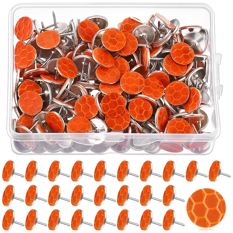 Reflective Tacks Trail Marking Tacks Reflective Trail Tacks Glow Tacks Reflective Trail Markers Mark Trail Reflective Thumb Tacks for Hunting Hiking Camping Tree Stand(Orange,200) 200 Orange