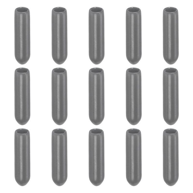 100 Pack Screw Thread Protector Cover Rubber End Caps, [for Screw, Bolt, Rod End Cap] - 5/32"(4mm) ID/Dark Grey 4mm 100