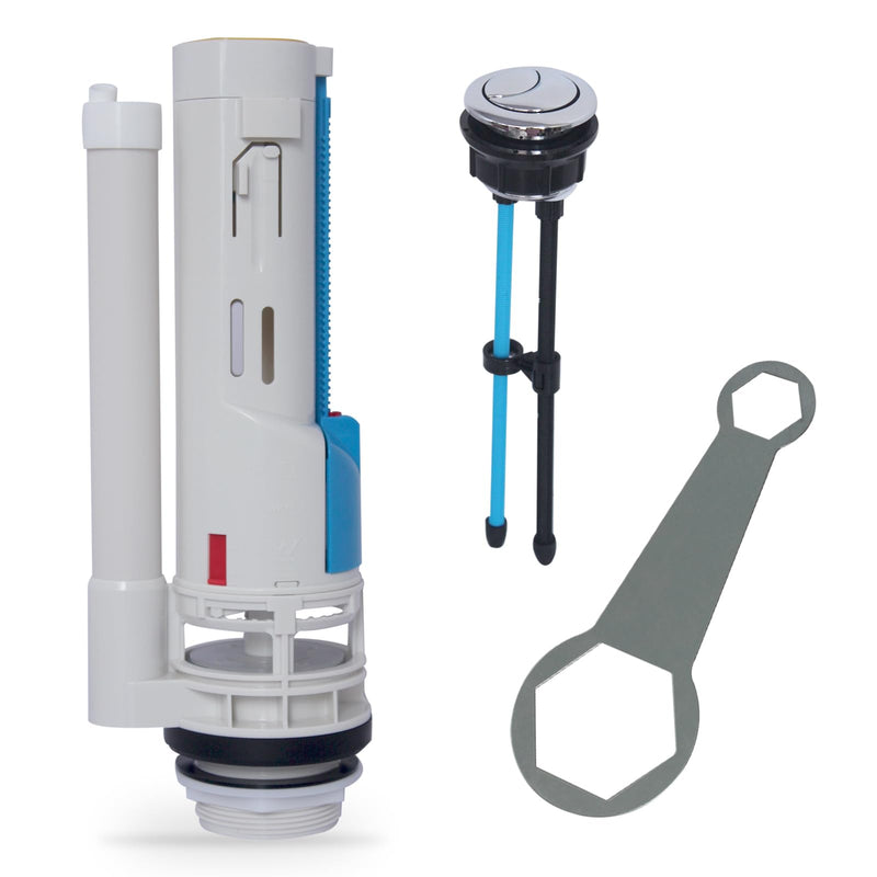 2-inch Toilet Flush Valve and Dual Top Button Kit Compatible with Kohler Persuade Curv Toilets Two-piece Model K-6355-0, Replacement part 1269696 Dual-Flush Valve